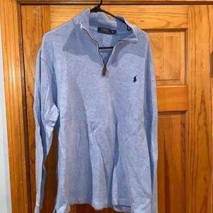 Mens Polo Quarter Zip Sweater